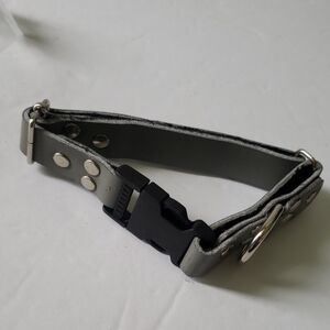 🤯3/$12 Gray Dog Collar with Metal Accents Or Cat Collar Size XS New